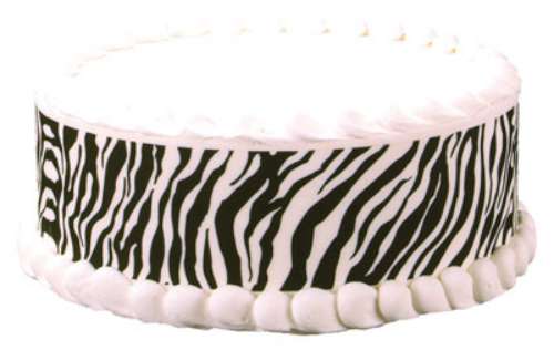 Zebra Prints Edible Icing Strips - Click Image to Close